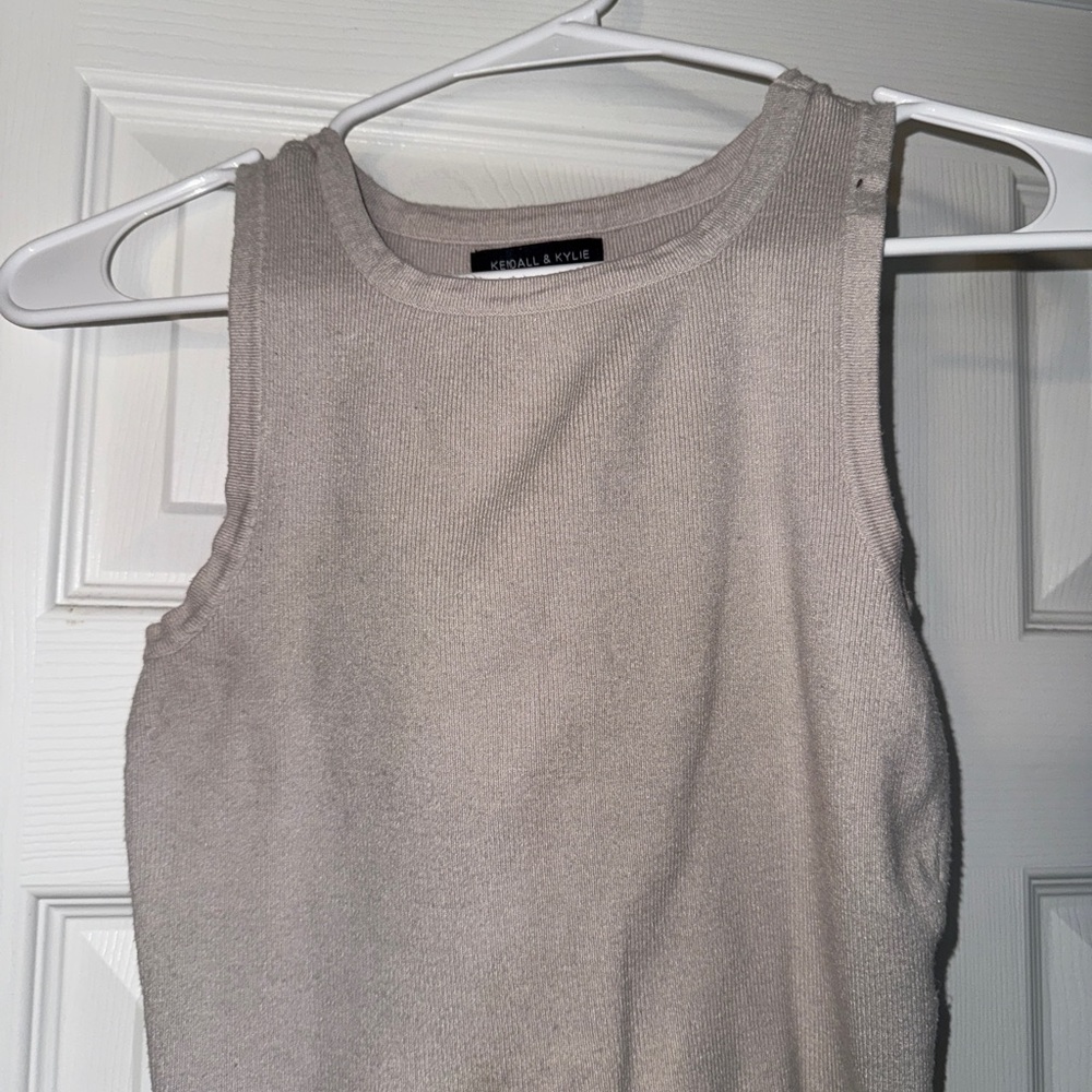 Kendall & Kylie Cream Crop Top